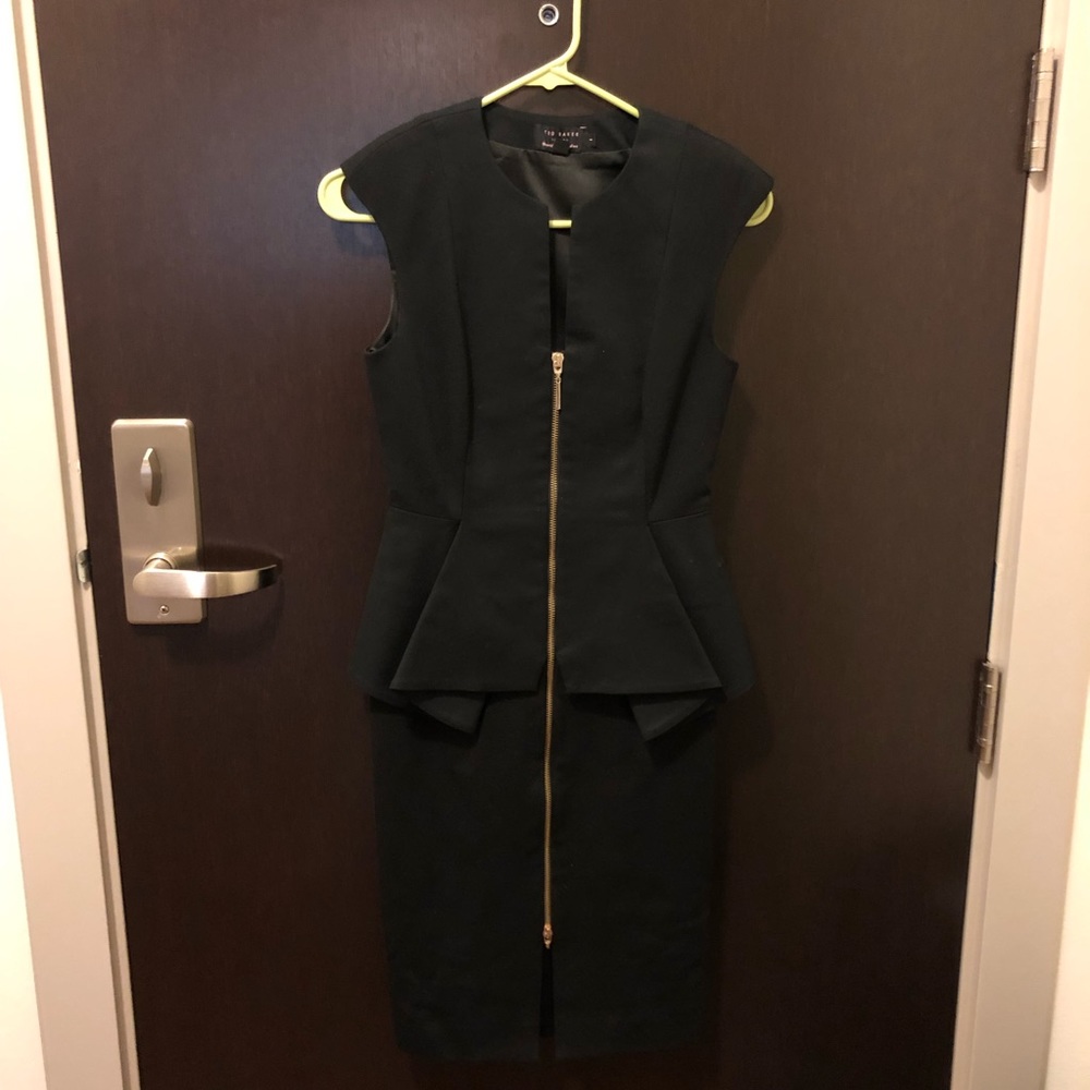 NWOT Ted Baker Structured Peplum Cocktail Dress